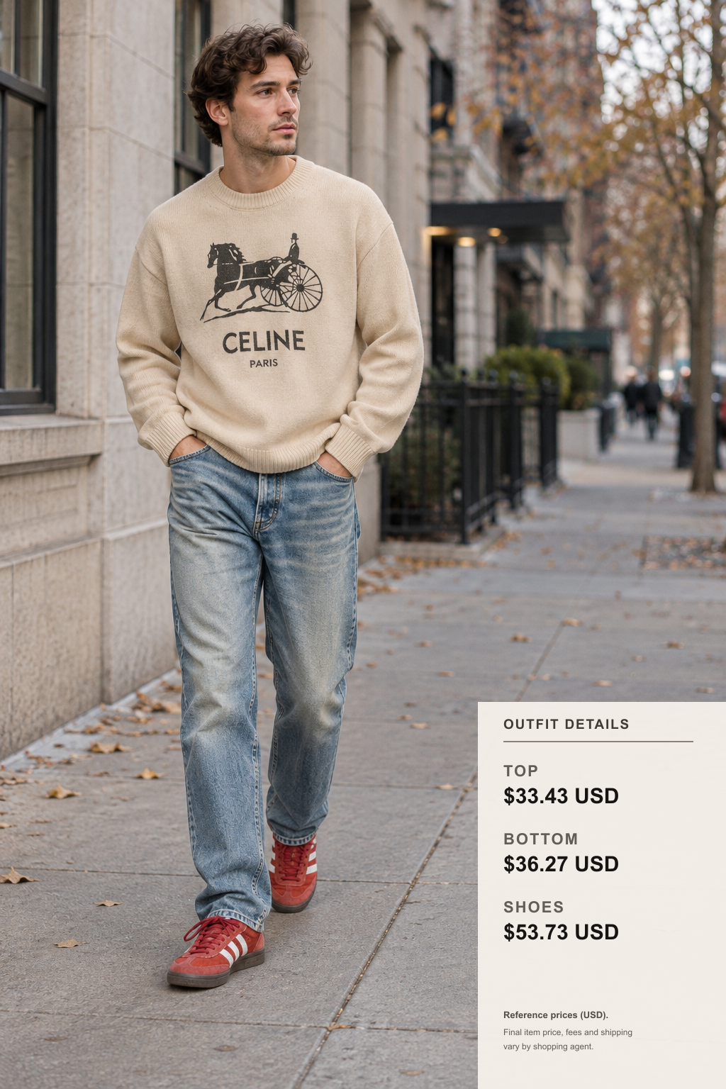 celine Knitwear: 3 Fall-Winter Looks outfit 2 full-body street style for fashionreps