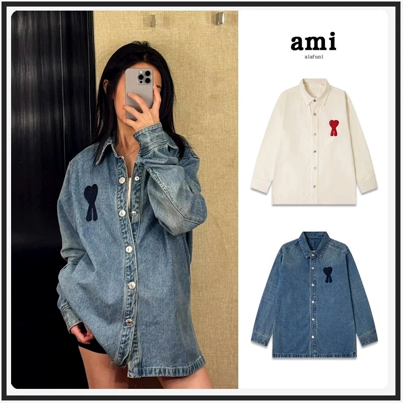 Ami Paris Heart-Embroidered Denim Jacket Review: Taped Against the Brand's Own Denim Table